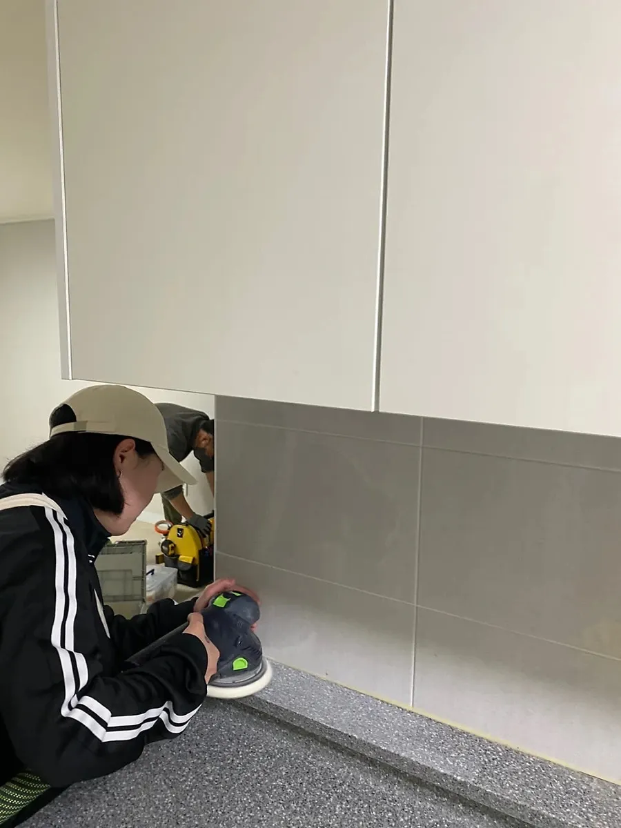 보도블럭 시공 창업 실습 현장